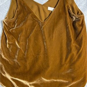 Loft Elegant Velvet deep gold top. Women’s size small. Fully lined.